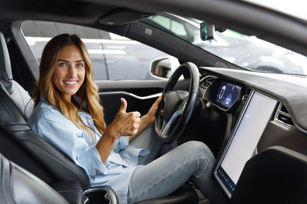 Woman driving